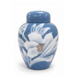 Fred Roberts Co. Blue Floral Ginger Jar, Japan