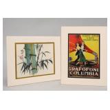 Chinese Bamboo Art & Columbia Phonograph Poster