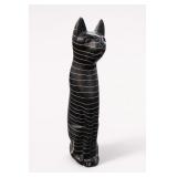 Hand-Carved Stone Cat Sculpture