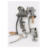 Vintage Meat Grinder & Artwork
