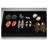 Costume Jewelry Earring Lot, 8 Pairs