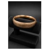 Victorian Textured Hinged Bangle Bracelet