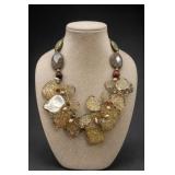 Nava Zahavi Rutilated Quartz & Pearl Necklace
