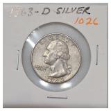 1963-D Washington Quarter