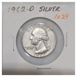 1962-D Washington Quarter, Silver