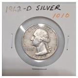 1962-D Washington Quarter, Silver