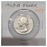 1963-D Franklin Half Dollar, Silver