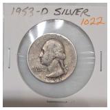1953-D Washington Quarter, Silver