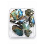 Labradorite Cabochon Lot, 95.3g