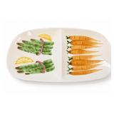 Los Angeles Pottery Divided Vegetable Serving Dish