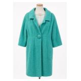Cinda DeWalle Handmade Turquoise Wool Coat