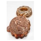 Vintage Copper-Tone Jello Molds Decorative Set