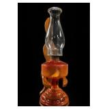 Bartlett Collins Homesteader Amber Glass Oil Lamp