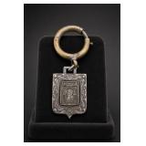Vintage Maroc Souvenir Key Ring W Ornate Pendant