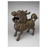 Chinese Brass Qilin Incense Burner