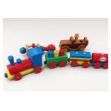 Wooden Train Set With Esso Tanker Car