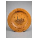 Souvenir Of Mï¿½nster Wooden Plate, 1945