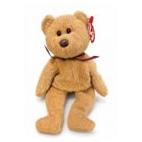 Ty Curly Beanie Baby Bear With Tag, 1996