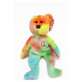 Ty Peace Beanie Baby Plush Bear, 1996