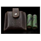 Green Camouflage Binoculars With Leather Case