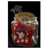 Glass Jar With Woven Textile Decor