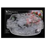 Home Beautiful Rose Pearls Crystal Serving Tray