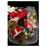 Christmas Decor Lot w/ Plush, Ornaments & Candles
