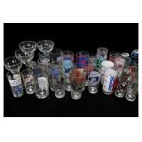Assorted Pepsi & Promotional Beverage Glasses Lot
