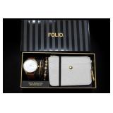 Folio Watch, Bracelets & Keychain Wallet Set