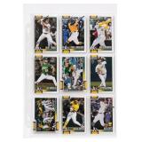 Oakland Athletics Topps Fleer Score Card Lot