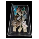 Costume Brooch And Jewelry Lot