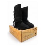 Montana West Black Fringe Boots Size 6