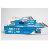 Safco Two-Tier Rolling File Cart