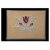 Framed Motawi Tulips Tile