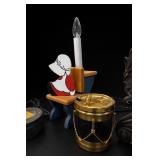 Snoopy Lamp And Assorted Decorative Items