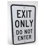 Exit Only Do Not Enter Sign