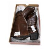 Brown Knee-High Buckle Boots Size 6.5