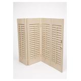 Wooden 4-Panel Folding Shutter Screen