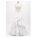 David's Bridal Wedding Dress & Embellished Shoes