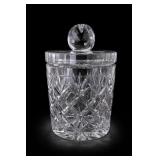 Cut Crystal Biscuit Jar With Lid