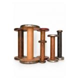 Vintage Wooden Textile Spools & Bobbins Set