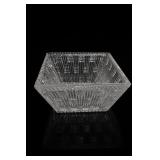 Tiffany & Co Basket Weave Square Glass Bowl