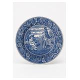 Spode Blue Room 'Woodman' Blue Transferware Plate