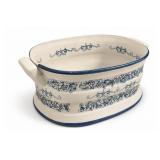 Vintage Italian Blue & White Porcelain Foot Bath