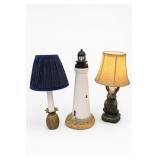 Lefton Lighthouse Lamp & Decor Set