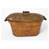 Copper Boiler With Lid And Wood Handles