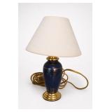 Cobalt Blue & Gold Porcelain Table Lamp