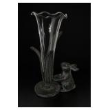 Andrea By Sadek Rabbit With Glass Vase