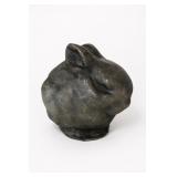 Carved Stone Rabbit Sculpture