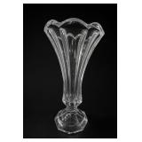 Mikasa Florita Footed Pressed Glass Vase
